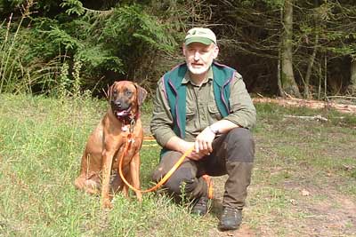 Günter Werner mit Rhodesian Ridgeback Hündin Bo Laila